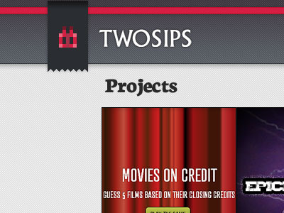 twosips.com - coming soon blog design logo pattern portfolio ribbon