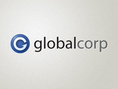 Globalcorp blue brand corporate logo logo design