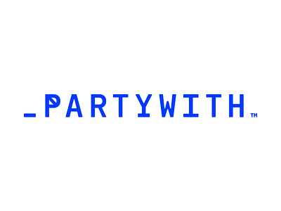 Partywith Branding brand identity branding identity logo logo design logo type monospace typography