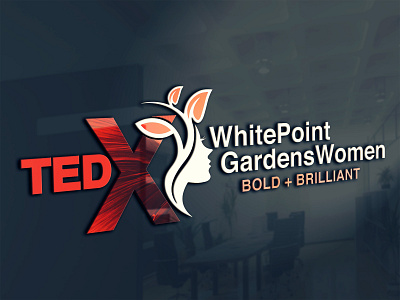 TedX White Point Gardens Women Bold+Brilliant 3d bold branding design brilliant empowerment gardens logo red redesign tedx white women