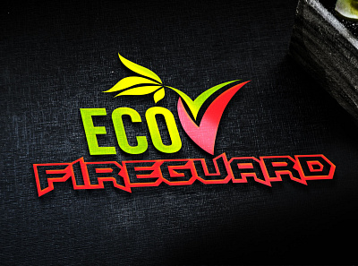 Eco Fireguard black creative design eco friendly fire fireguard gray green guard logo logo design logos mockup red