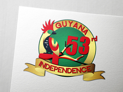 Guyana 53rd Independence aniversary country independence indesign parrot parrot logo