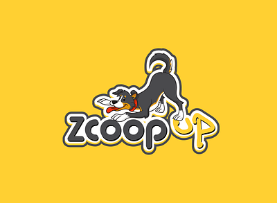 Zcoop UP cute design dog gray logo love obey pet up yellow