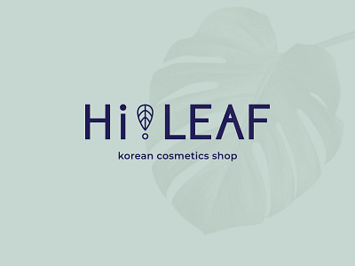 Hi!LEAF logo branding corporate identity cosmetic logo cosmetics graphicdesign identity design instagram post logo logotype