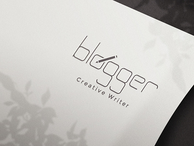Blogger Logo blogger logo branding combine logo design graphic design graphic design brand graphic design logo icon letter logo logo typography typography logo writer logo