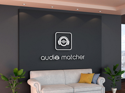 Audio Matcher Logo audio logo combine logo design graphic design icon logo modern logo music logo typography typography logo vector web website