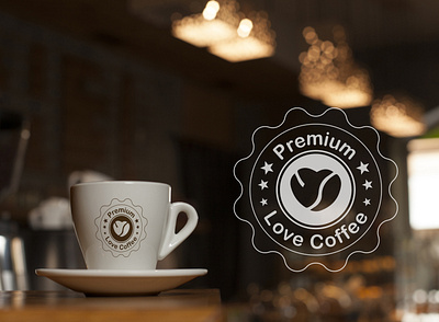 Premium Love Coffee Logo Design 300dpi branding cmyk coffee coffee logo combine logo design graphic design icon logo modern logo vector