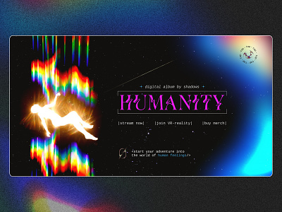 Humanity Homepage Layout music album ui ux visual design webdesign