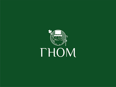 GNOM logotype for market branding gnom graphic design illustration logo saint patrick vector