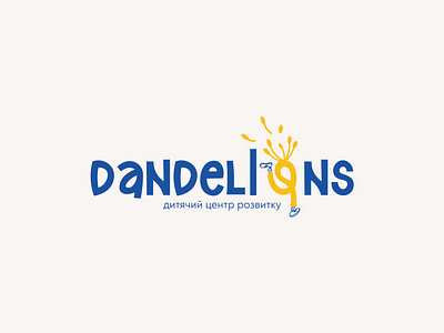Dandelions branding kids logo typography