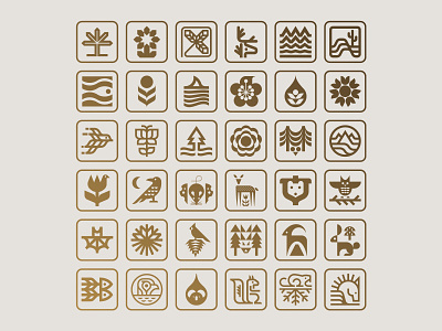 Nature symbols 1-36