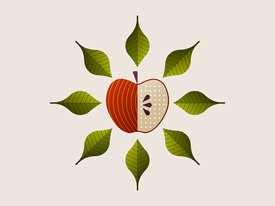 Apple Illustration apple crisp fruit illustration leaves minnesota seed
