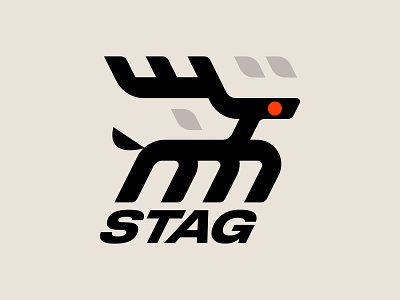 STAG agility animal animal logo antler dash dasher dear deer icon deer logo deer symbol italicize leaves speed stag symbol