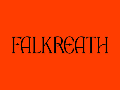 FALKREATH custom type elder scrolls falkreath fantasy folklore medieval skyrim type typography