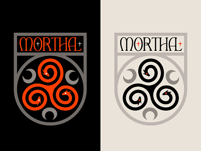 Morthal Seal (Skyrim) crest dragon elder scrolls elderscrolls folklore gaming heraldry hold illustration medieval morthal nature seal serpant skyrim symbol triskelion
