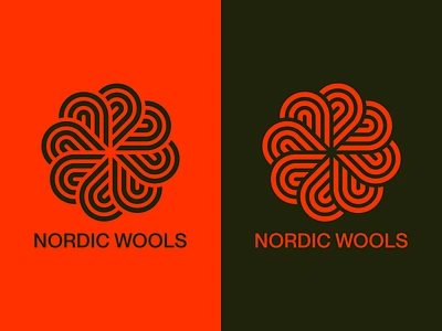 Nordic Wools logo branding clothing cozy fabric icon logo modernism nature nord nordic season seasonal snow snowflake socks symbol textile winter wool