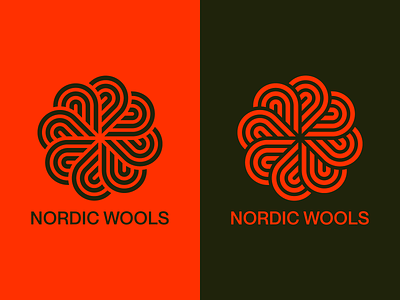 Nordic Wools logo branding clothing cozy fabric icon logo modernism nature nord nordic season seasonal snow snowflake socks symbol textile winter wool