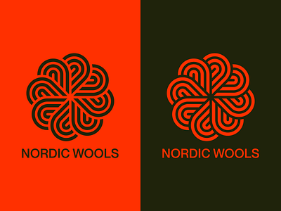 Nordic Wools logo branding clothing cozy fabric icon logo modernism nature nord nordic season seasonal snow snowflake socks symbol textile winter wool