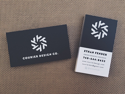 Business Cards advertising branding business cards context courier design flat logo mark print