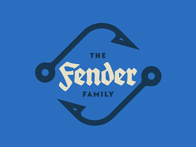 Family Crest family crest fender fishing german germany hook logo design mark typography