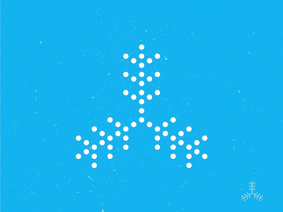 Snowflake circles dots graphic designer ice icon logo mark snow snowflake vintage winter