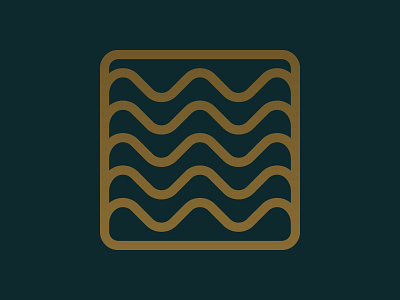 Wave cube app branding cube icon lake lines logo mark ocean symbol water wave