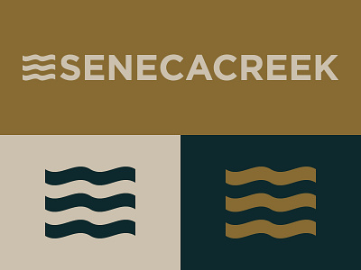 Seneca Creek branding creek flag logo mark nature symbol water wave