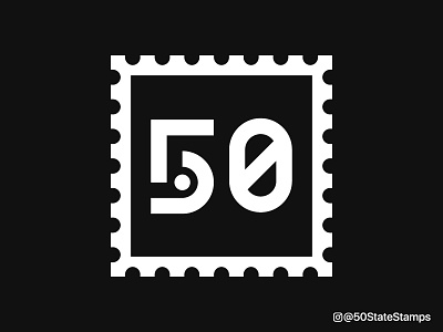 50 state stamps logo 50 bold geometric icon logo logotype modern stamps symbol usa vector