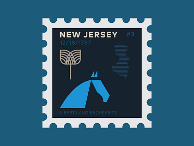 New Jersey 2 Dribbble flower horse icon illustration logo new jersey stamp tulip