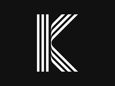 Letter K clean fold k letter lettering logo logotype minimal modern paper textile typography