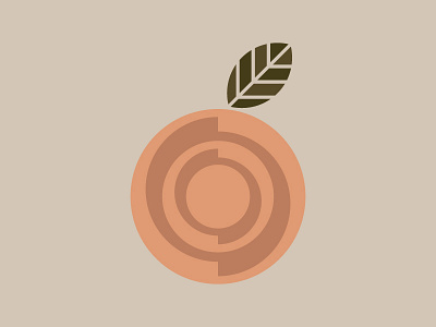 Peach abstract fruit georgia icon illustration leaf logo nature organic peach south symbol