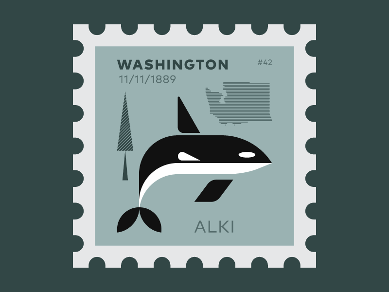 Washington Stamp by Ethan Fender on Dribbble