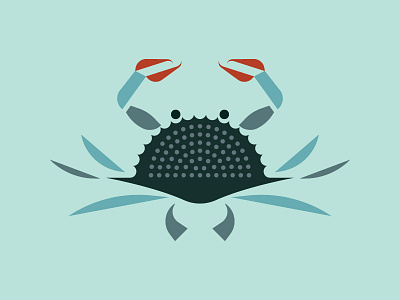 Blue crab blue crab crab crustacean illustration logo maryland modern nature ocean