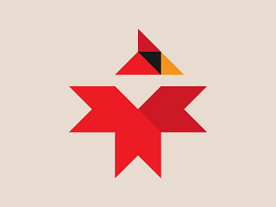 Cardinal Logo bird brand design cardinal icon logo minimal nature ohio state bird symbol wings