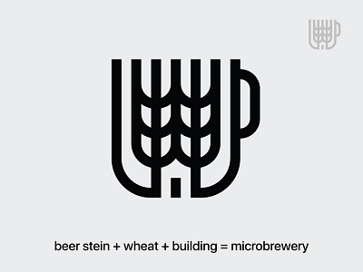 Microbrewery concept architecture beer beer mug branding brewery craft beer house icon logo microbrewery symbol wheat