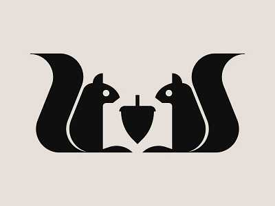 Squirrels acorn animals branding icon logo nature simple squirrels symbol