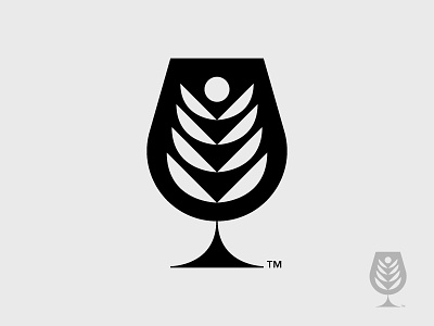 Glassware logo beer brewery glass glassware grass logo sun trademark wheat