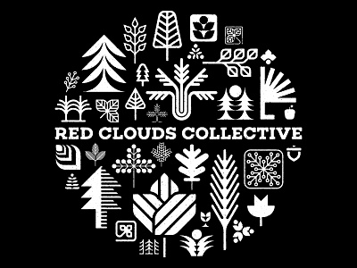 Red Clouds Collective circle icons leaves nature oregon pnw portland trees