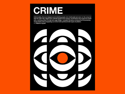 Crime Poster eye modern modernism poster symbol