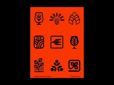 Midwest things agriculture beer corn harvest hops icons leaves nature plant seeds wheat