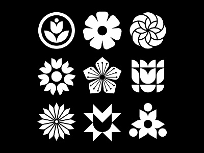 Flower iconography flowers garden icons nature organic