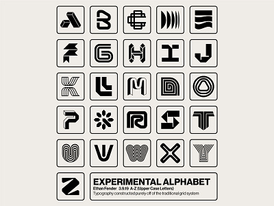 A-Z alphabet identity letterform lettering logo logotype modern poster