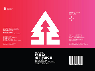 Red Strike beer label ale beer beer label craft beer icon microbrewery nature packaging pine tree sour ale symbol