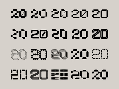 Twenty 20's 2020 modern tech logo technology type typogaphy