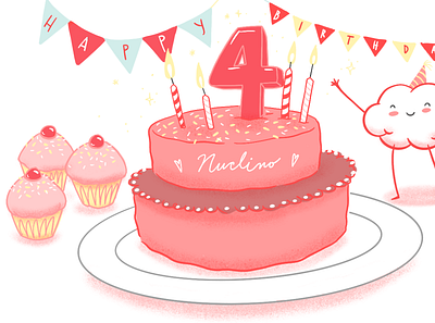 birthday post for Nuclino birthday birthday party blog brain character post