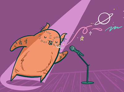 Spoken word branding cartoon character drawing education illustration owl