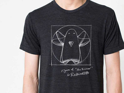 The Vetruvian Thinker apparel design graphic illustration rethinkdb shirt sketch t thinker