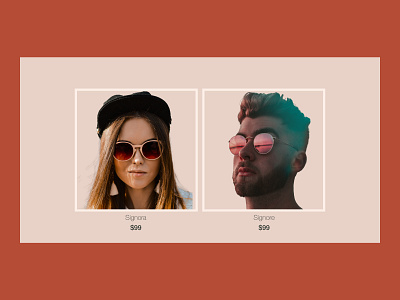 Minimal Sunglasses webdesign section ui webdesign