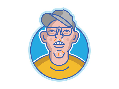 Noni's Avatar avatar blue branding cartoon colorful design graphic design hat icon illustration logo nonicreates personal selfie vector yellow