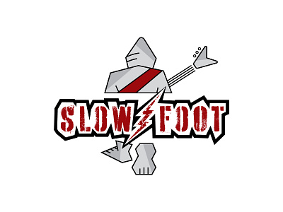 Slow Foot branding concert design fun gathering graphic design guitar hoodie illustration instrument lively logo music party slow foot social teenagers vector youth